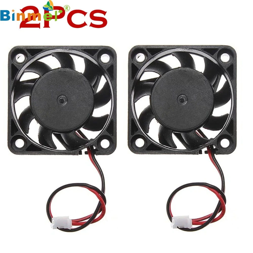 

ECOSIN 2pcs 12V Mini Cooling Computer Fan - Small 40mm x 10mm DC Brushless 2-pin JAN31