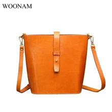 WOONAM Женская модная винтажная Натуральная Воловья кожа маленькая сумка через плечо WB300
