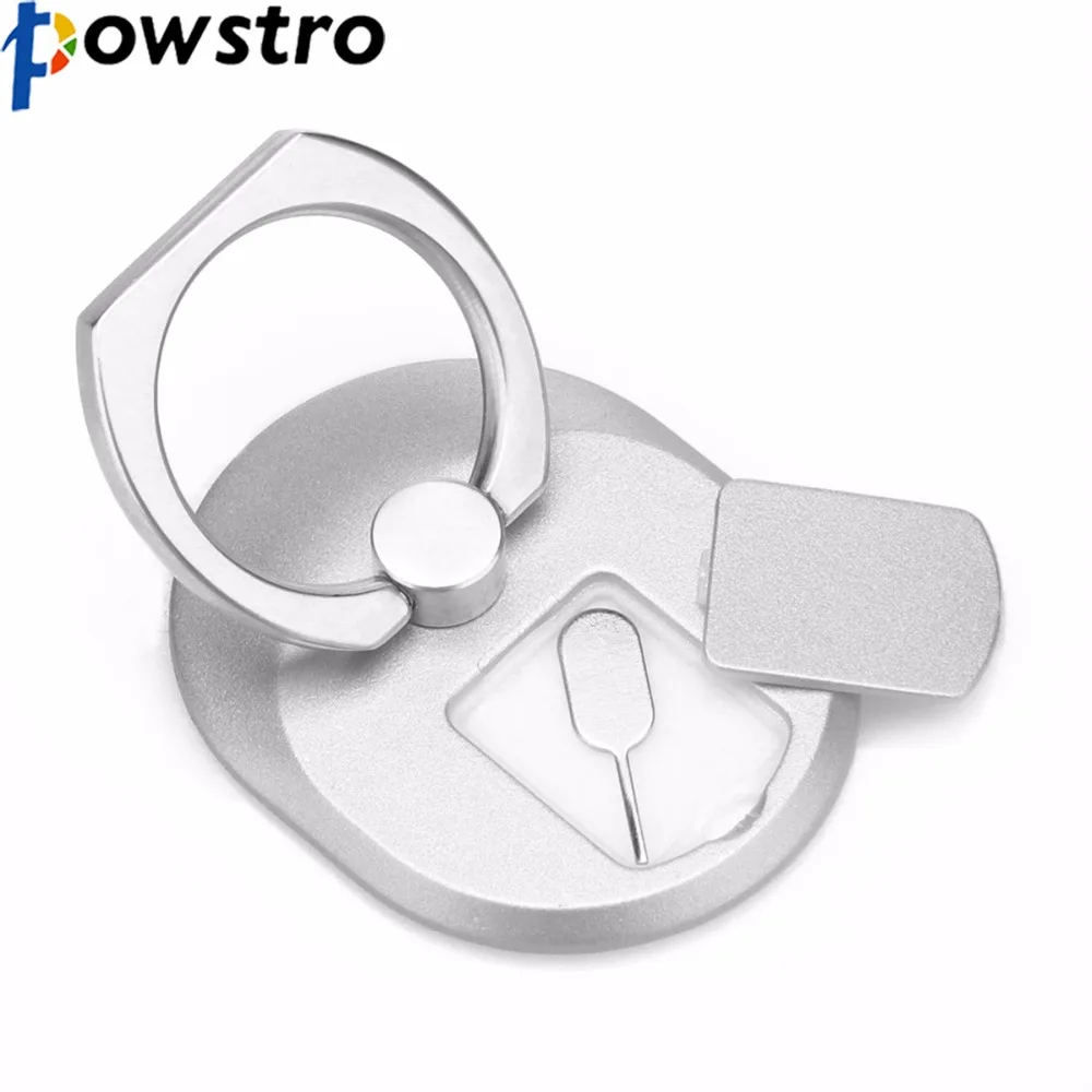 

Powstro Mobile Phone Smartphone Stand Holder Finger Ring 360 Degree with SIM Card Holder For iPhone Samsung Galaxy S7 Edge HTC