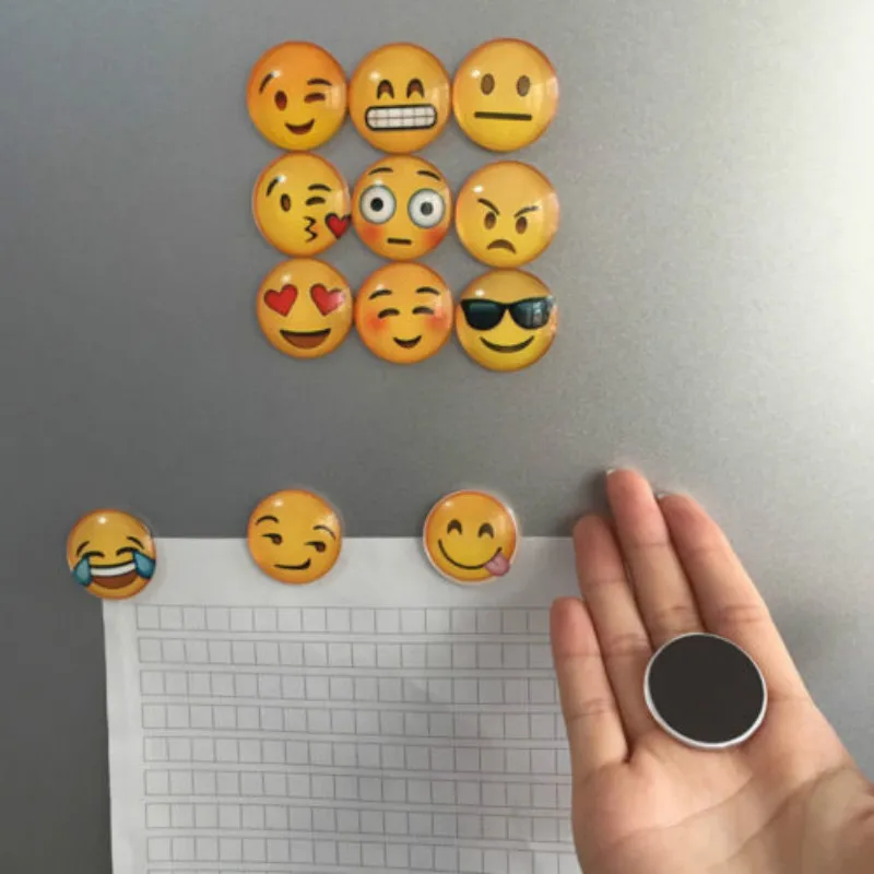 

Smile Emoji Refrigerator Magnetic Sticker Glass Hot Cartoon Magnets Stickers