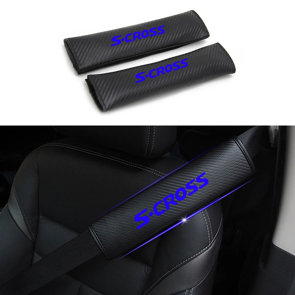 Светоотражающий ремень безопасности автомобиля подплечники безопасный ремень безопасности крышка для Suzuki S-CROSS Автомобиль Стайлинг