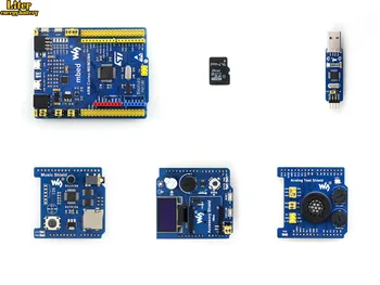

XNUCLEO-F411RE Package B=Supports Leonardo,STM32 Nucleo, NUCLEO-F411RE onboard Cortex-M4 STM32 Board+ST-LINK/V2 (mini)+8 modules
