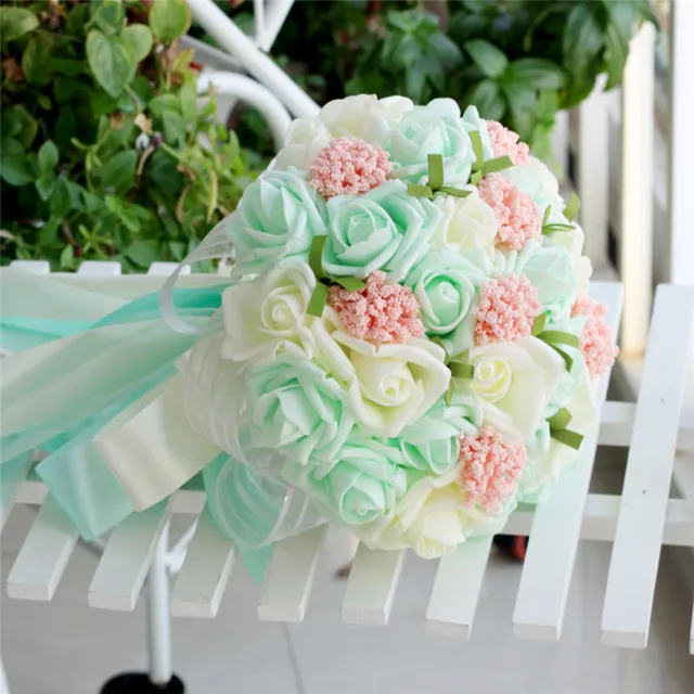 preciosa novia ramos de flores diy handcraft real touch eva rosas manojo encaje cinta bowtie dulce - Fotos De Ramos De Flores Preciosas preciosa novia ramos de flores diy handcraft real touch eva rosas manojo encaje cinta bowtie dulce - Fotos De Ramos De Flores Preciosas