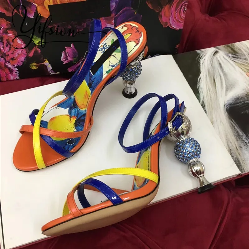 Cuir As Sexy Ouvert Talons Femme 2019 Ouvertes Sangle Nouvelle Mode En D'été Yifsion Pour Pic Chaussures À as Étrange Sandales Femmes Véritable Pic Hauts W4qRIav