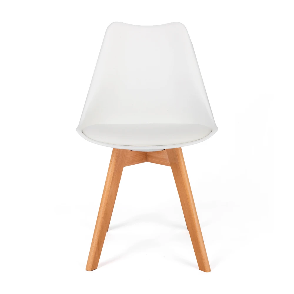 4pcs Simple Solid Wood Foot Padded Plastic Chair for Restaurant Living Room Dining/Office Chair Modern Design