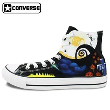The Nightmare Before Christmas Men Women Converse Shoes Man Woman Sneakers Jack Skellington Design Custom Hand Painted Shoes