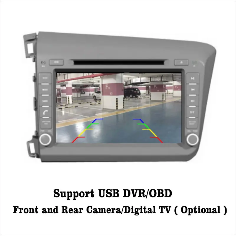 Clearance Liislee For Honda Civic LHD 2012~2015 Android 7.1 2G RAM Car Radio Audio Video Multimedia DVD Player WIFI GPS Navi Navigation 4