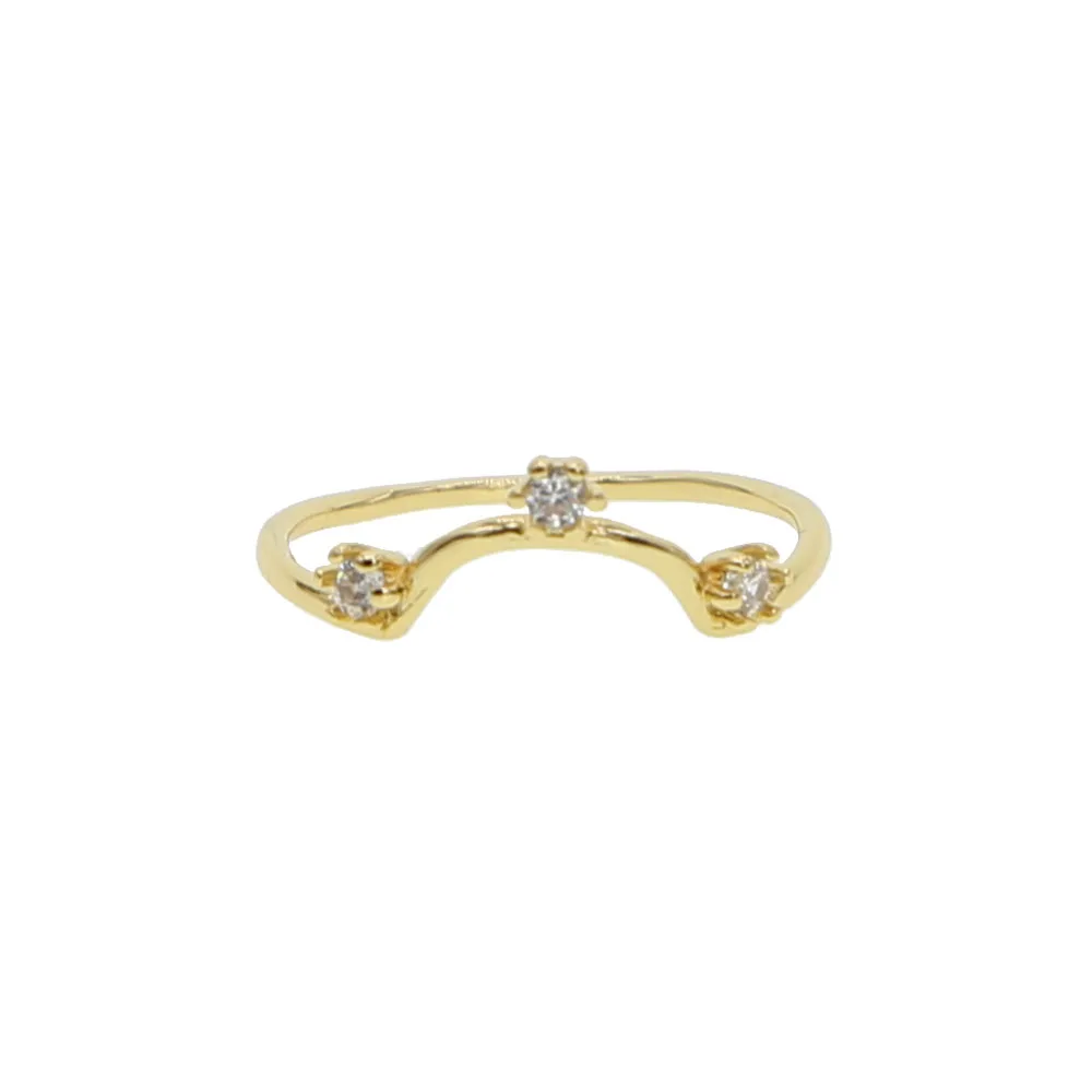 

2019 Top Quality Concise Classical Six Claws CZ Wedding Ring bezel Setting 3 stones Austrian Crystal rings women fashion jewelry
