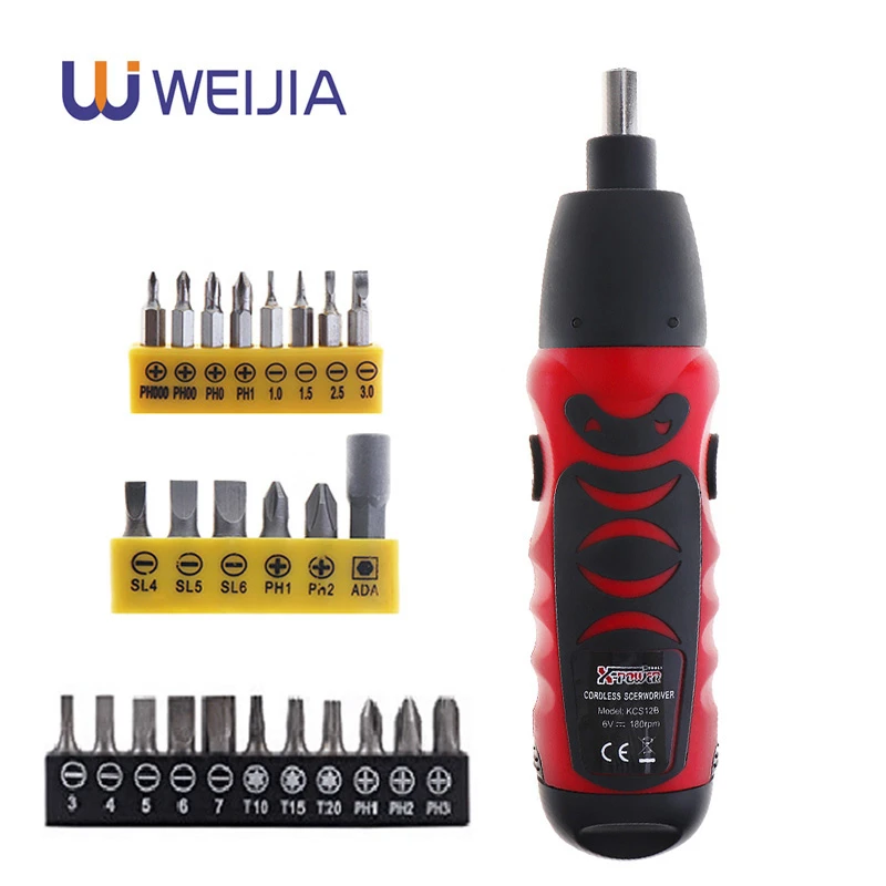 Koop Mini Elektrische Schroevendraaier Battery Operated Draadloze Schroevendraaier Boor Tool Set Bidirectionele Schakelaar Met 11pcs of 14pcs Schroeven