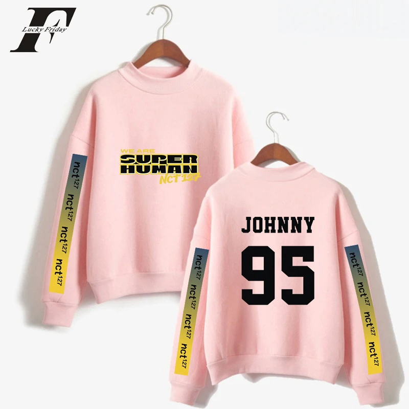 

Kpop Nct 127 High Neck oversized hoodie Sweatshirt women/men Korean Casual Clothes Autumn Clothing Female Pullover Plus Size
