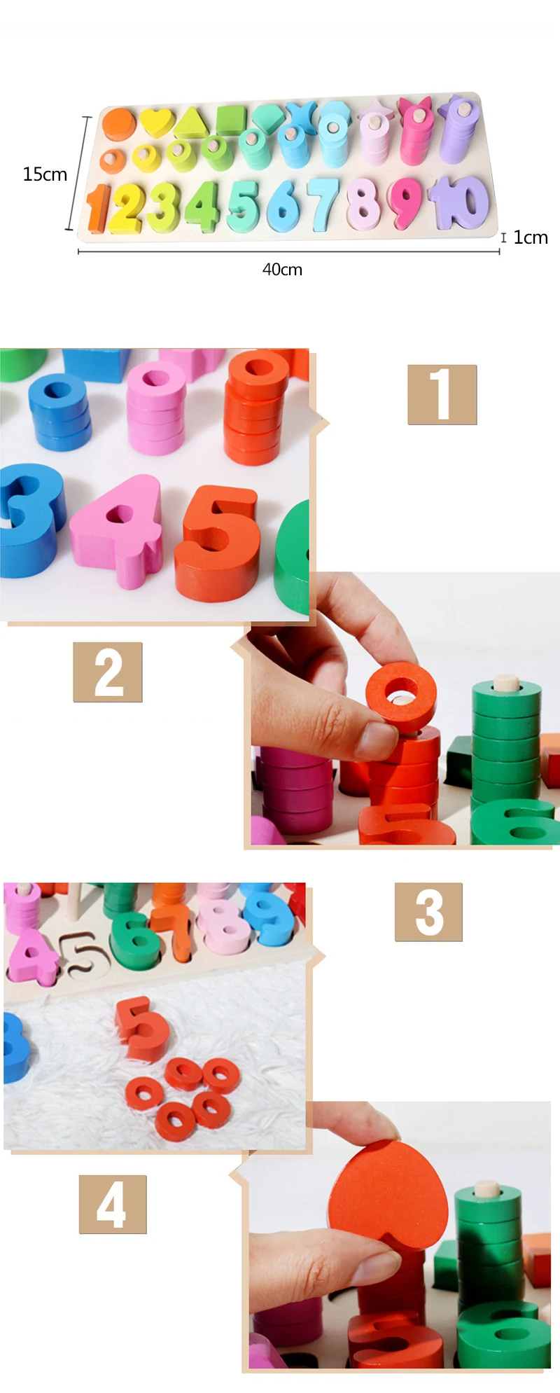 Быстро раскупаемый 1 комплект деревянный Монтессори игрушки подсчета геометрический Форма познания матч раннее развитие ребенка учебных пособий математические игрушки D132