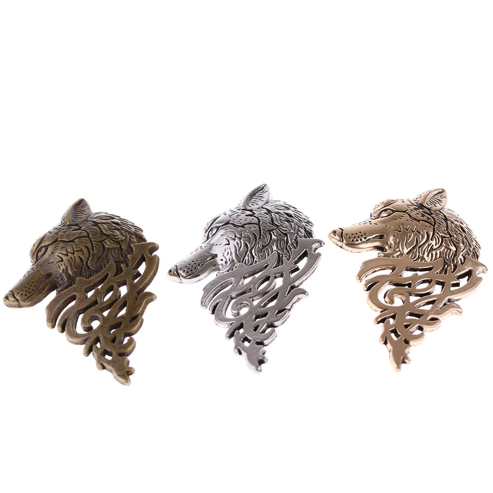 

1PC Alloy Gold/Silver/Bronze Vintage Punk Wolf Badge Brooch Lapel Pin Shirt Suit Collar Tools Jewelry Accessories for Men