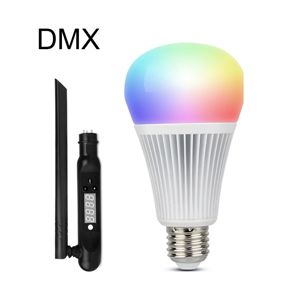 

MILIGHT E27 9W LED LED Stage Light RGB CCT RGBW Crystal Magic Ball Bulb DMX Par Light Disco Club Party Light Christmas Lighting