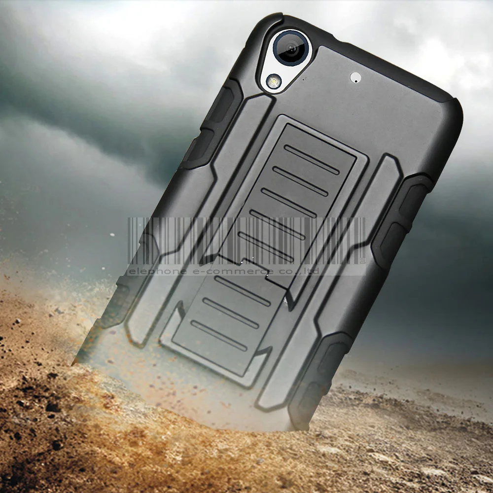 Black Protective Holster Armor Impact Hybrid Shockproof Stand Hard Case With Belt Clip For HTC Desire 510/526 D526 /626 626S |