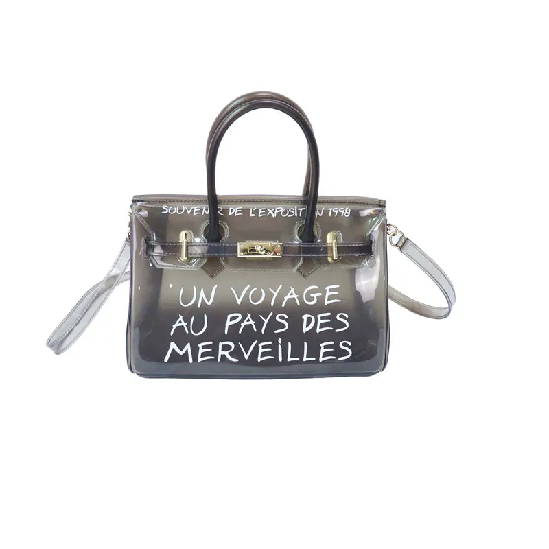

Clear Transparent PVC Shoulder Bags Women Candy Color Women Jelly Bags Purse Solid Color Handbags sac a main femme Crossbody Bag
