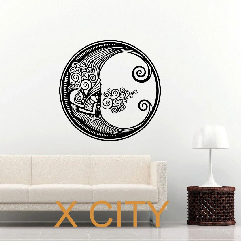 Mountain Tree Trees Sun Moon Metal Wall Art Home Decor Log Sun And Moon Wall Decal Crescent Stars Ethnic Symbol Wallpaper Bedroom