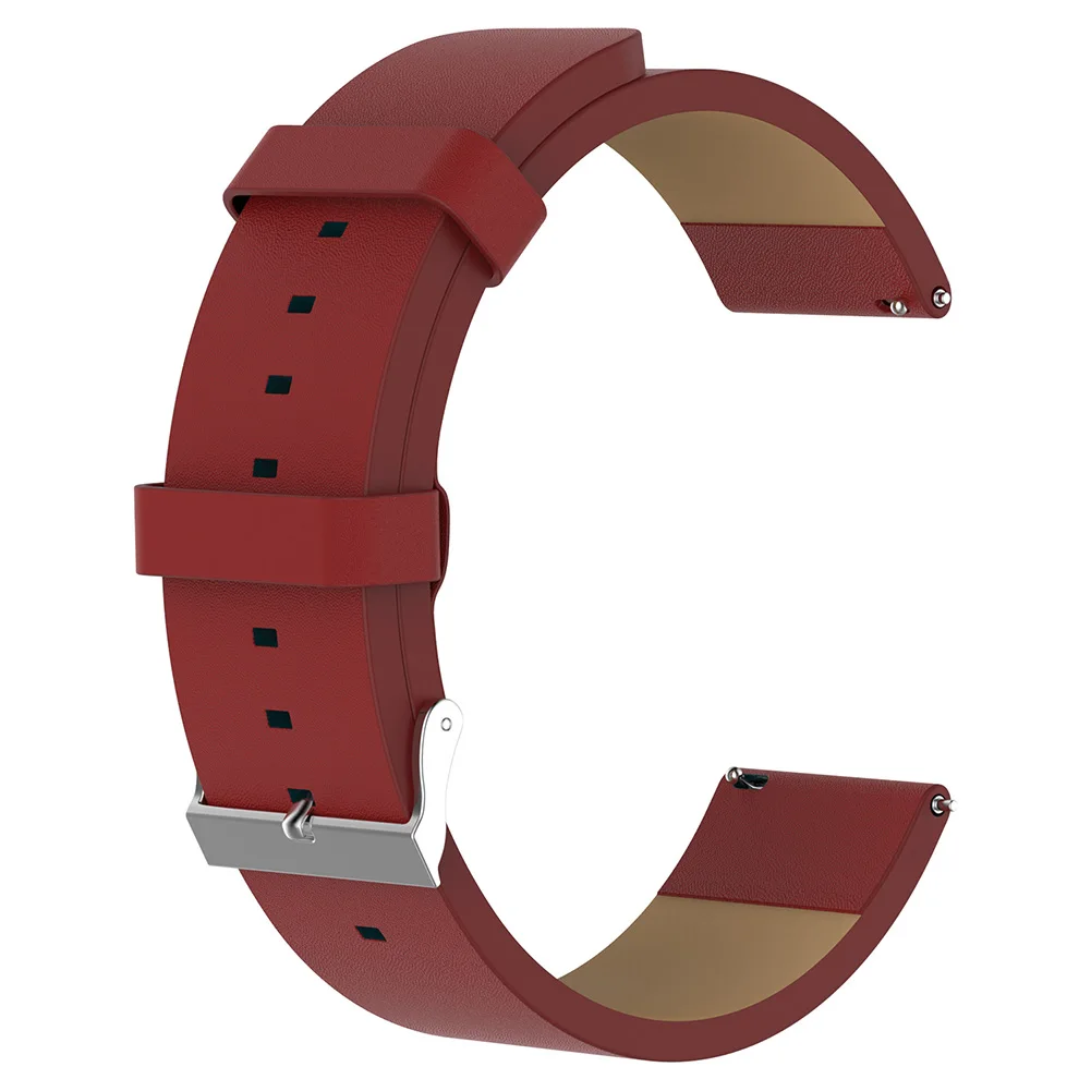22 мм Замена искусственная кожа Смарт часы ремешок для Fitbit Versa 2 - Цвет: Красный