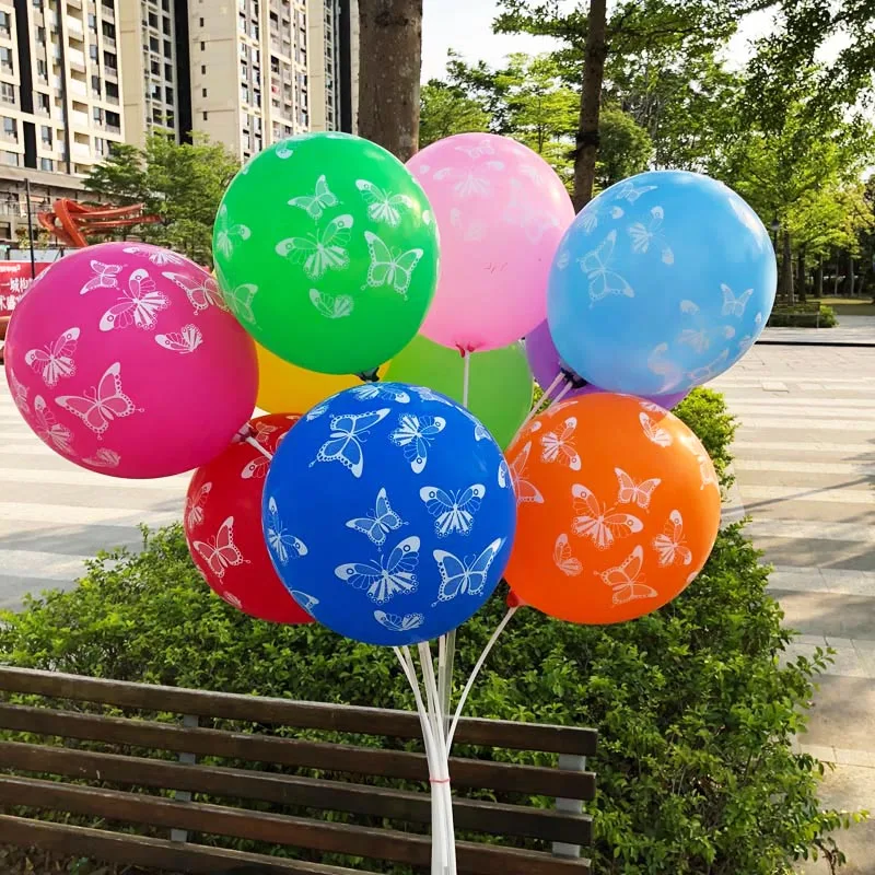 50pcs 12inch Latex Inflate Party Balloons Butterfly Colorful Decoration