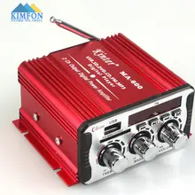 20 шт./лот мини Gent Ma600 Мини Автомобиль Мотоцикл Ofhead компьютер бытовой 12 в маленький автомобильный усилитель 60 Вт