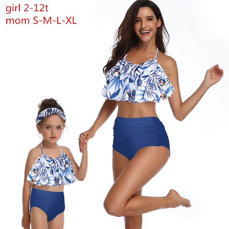 

Sand Beach Family Matching Outfits Mother Daughter Swimwear Swim Mommy and Me Clothes Bikini Swimsuits Dress Look