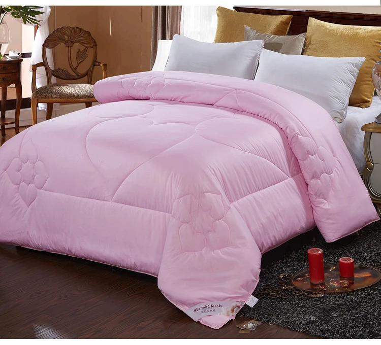 GraspDream Cotton Mulberry silk luxury quilts Winter bedroom thick Warm Quilted duvets single/double bedding comforter blankets