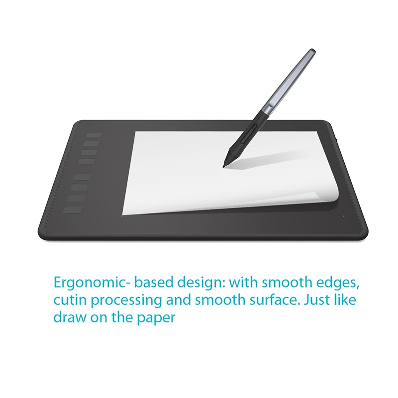 huion polegada tablet gráfico digital caneta desenho tablet com níveis stylus tilt função teclas de imprensa