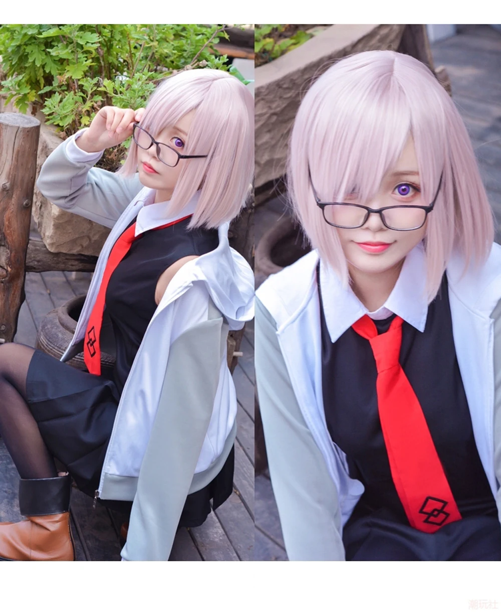 ЛИВА девушка Fate/большой заказ Mash Kyrielight/Matthew Kyrielight Косплей Костюм Платье+ пальто+ Галстук