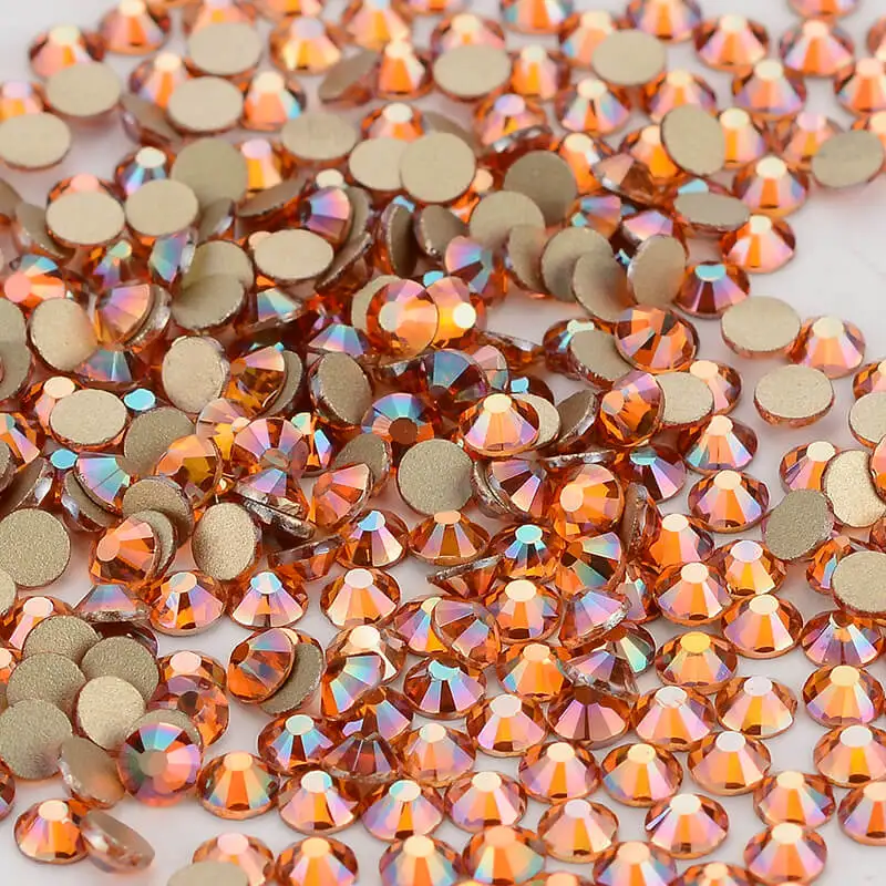 

Amber Effects FlatBack Glass Rhinestones Non-HotFix for Nail Art Decorations(Gloden)