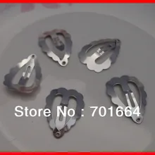 100 шт. 3,0 см 1,15 дюймов Серебряная отделка плотная оборками сердце Металическая защелка на никель не содержит свинец дети заколки для волос шпильки