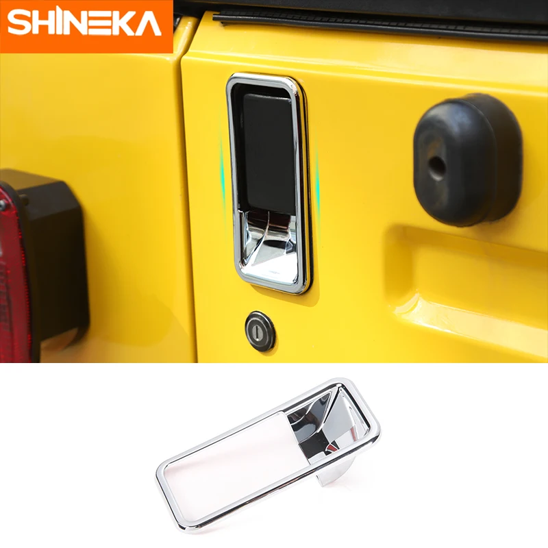 SHINEKA Автомобильная наклейка для Jeep Wrangler TJ 1997-2006 хромированная задняя дверная ручка Накладка для Jeep Wrangler TJ наклейка