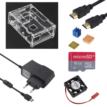 

Raspberry Pi 3 Model B Plus Accessories kit Acrylic Case + CPU Fan + 5V 2.5A Power Adapter + Heat Sink for Raspberry Pi 3/3B+