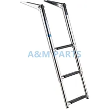 Нержавеющая сталь 3 шаг телескопическая лестница для катеров-морской транца посадочный трап