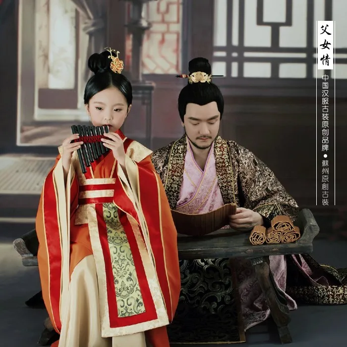 FuNvQing Children Mi yue 2015 новейшая телевизионная игра Legend of Mi yue-Ancient Qin Empress Xuan великолепный сценический костюм для маленькой девочки