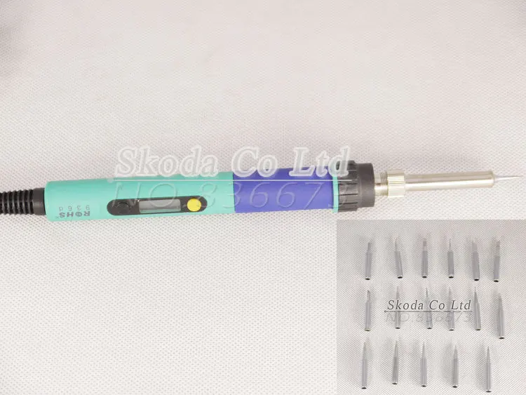 

CXG 936d Digital LCD Adjustable temperature soldering station solder iron+17 pcs solder tips EU plug