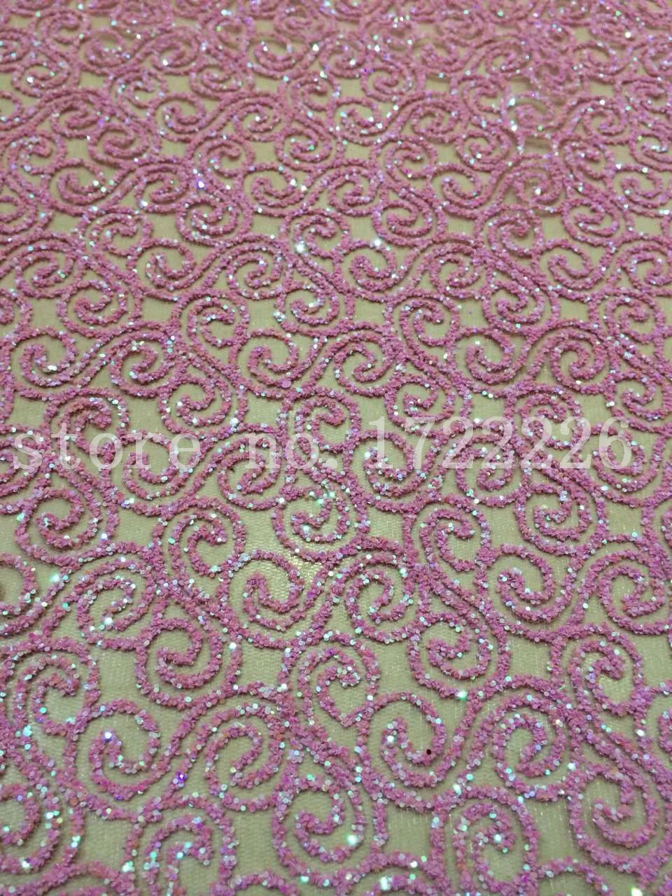 

curve line fancy lace elegant shining lovely sequin lace flower hand print for sawing/wedding dress/veil,send by dhl