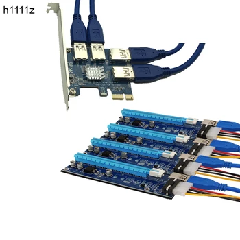 

PCI Express 16X slots Riser Card PCI-E 1X to External 4 PCI-e slot Adapter PCIe 1 To 4 Port Multiplier for Ming