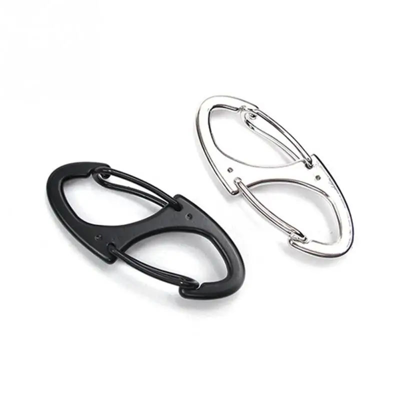 

10pcs/lot Outdoors Camping Survival 8 Shape Zinc Alloy Climbing Carabiner Buckle Clip Hook Hiking EDC Tool