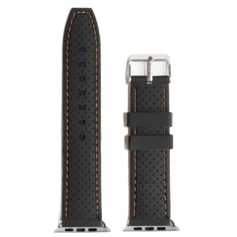 38mm Black With Brown Silicone Watch Band Replacement Apple iWatch