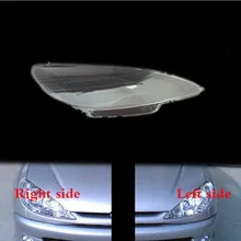 Для peugeot 206 хэтчбек передние фары прозрачные абажуры лампы оболочки маски фары крышка объектива фары стекло