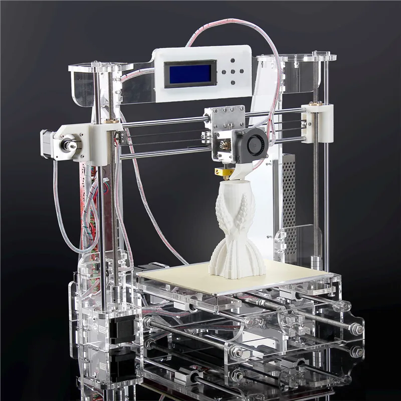 2016 Upgraded Quality High Precision stable Reprap Prusa i3 DIY 3d Printer kit with 1 Rolls Filament 16GB SDcard and LCD screen