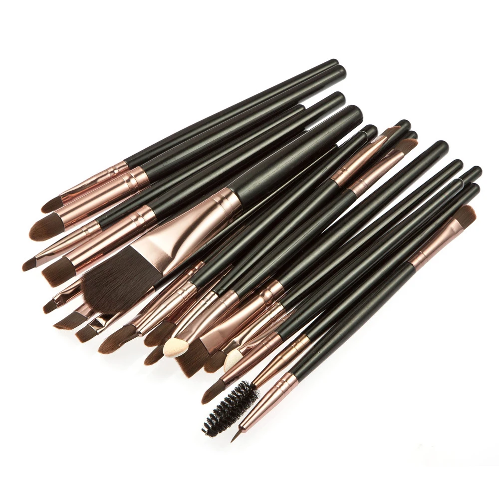 Brown Professional 20pcs Makeup Brushes Set Powder Foundation Make up Brush Tools kit Eye Liner Shader maquiagem (7)
