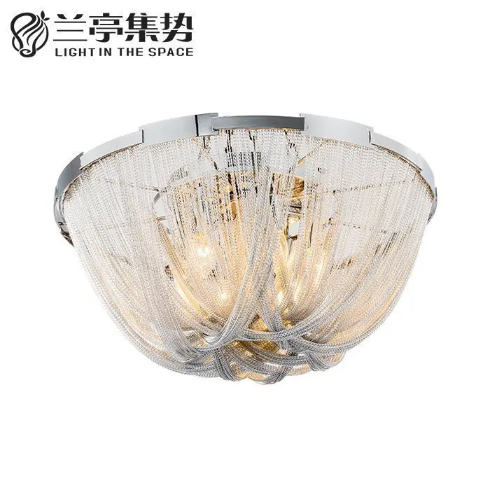 

Modern Italian Design Aluminum Chain Duplex Apartment Ceiling Light Gorgeous Project Hotel Lighting Fixture
