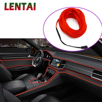 

LENTAI 1Set Car LED Atmosphere Lights Decoration Lamp Strips For Volkswagen polo golf 4 5 6 VW Passat B5 B6 B7 Touran Skoda