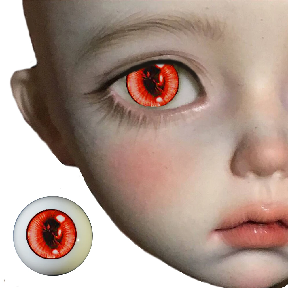 Пара глаза BJd для 1/3 1/4 1/6 bjd красные акварельные Мультяшные Bjd sd-кукол игрушки очков
