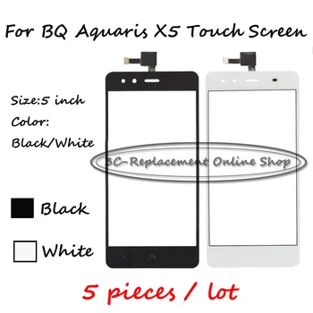 

5PCS Black / White 5 inch Touch Screen Digitizer For BQ Aquaris X5 digitizer touch screen display Free shipping + Order Tracking
