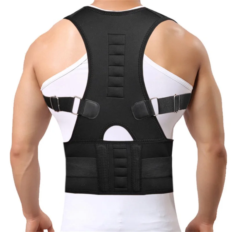 

AOFEITE Adult Back Corset Shoulder Lumbar Posture Corrector Magnetic Therapy Spine Support Belt Back Posture Correction B002