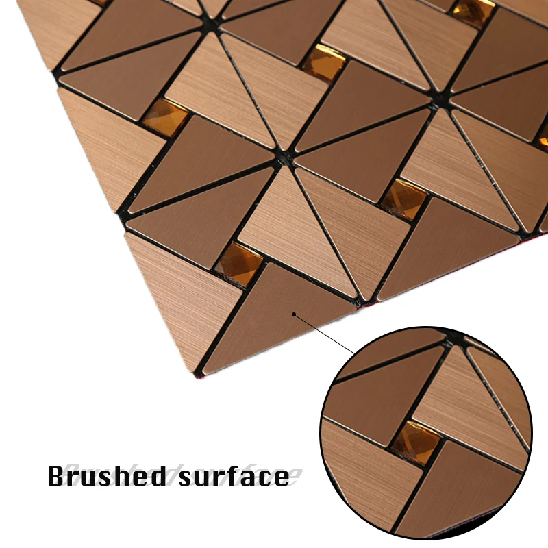 homeymosaic Backsplash Peel and Stick Tile,Gold Stamping Distressed Wood  Imitation Brick Tiles Stick on Kitchen