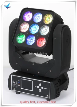 

T-2Pcs/lot Led moving head beam 9x12w RGBW 4 in 1 dj moving head beam matrix beam light