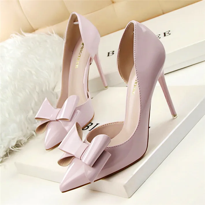 BLGTREE/женские туфли-лодочки; свадебные туфли с острым носком; Новинка года; женские пикантные однотонные туфли из флока на высоком каблуке; 6 цветов - Цвет: Light Gray