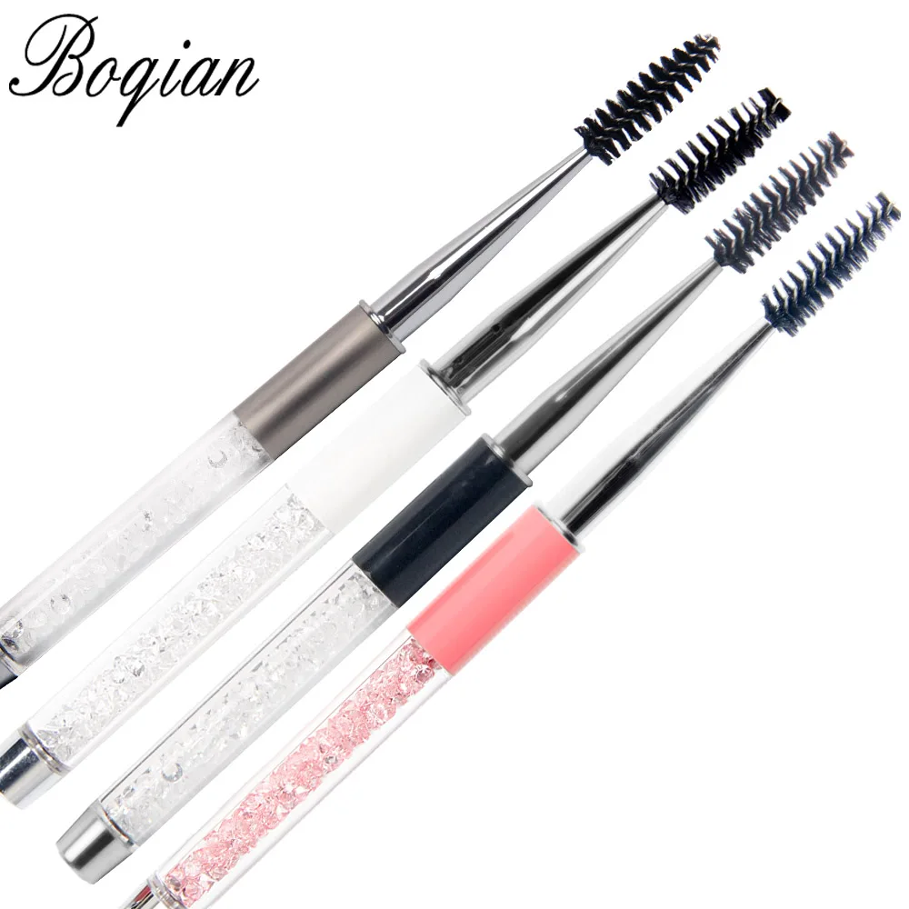 

BQAN 1 PCS Eyebrow Brushes Eyelashes Brushes Beauty Makeup Tools Radian Adjustable Transparent Diamond Handle Eyebrow Lash Brush